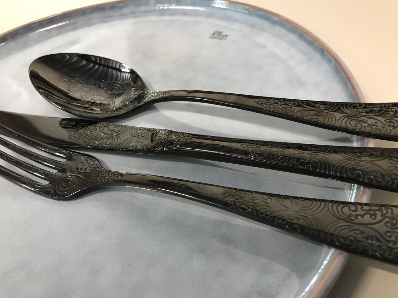 Tafelvork Antique Gun metal zwart, foto 3 van 5