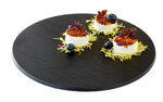 Bord rond 30 cm leisteen look Slate melamine  Bord rond 30 cm leisteen look Slate melamine