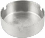 Asbak 8 cm mat RVS