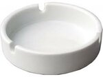 Asbak 9 cm wit porselein 