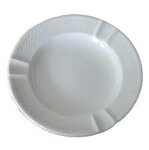 Asbak 15 cm wit porselein reliëf