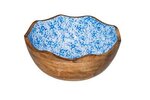 Buffetschaal 30 x 11 cm Blauwe Bloem Hout