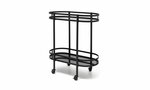 Serveerwagen 2-lagen 71 x 32 x 79 cm Zwart Bar