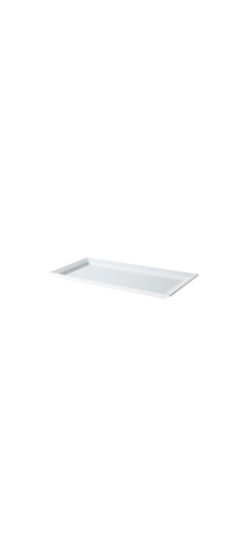 Bord 35,5 x 18 cm sushi rechthoek wit melamine