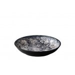 Bord diep 21 cm Q Authentic Bubble zwart