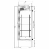 Vrieskast 920L Glazen Deuren Combisteel