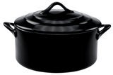 Ovenschotel Black rond met deksel 10 cm