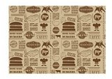 Vetvrij papier opdruk Steak Burger 1000 stuks 35 cm_