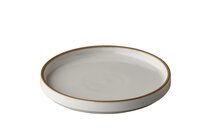 Bord 23 cm stapelbaar lage rand Q Authentic Japan wit