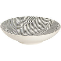 Palmer Schaal Leaf 19 cm Wit met Zwart