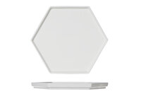 Zes hoekig plat bord 20,5 cm x 18 cm Hive