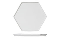 Zes hoekig plat bord 28 cm x 24 cm Hive