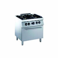Gasfornuis 4BR met Gasoven Combisteel Pro 700