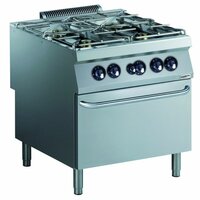 Gasfornuis 4BR met Gasoven Combisteel Pro 900