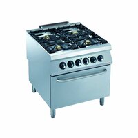 Gasfornuis 4BR met Elektrische Oven Combisteel Pro 900