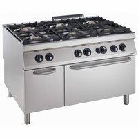 Gasfornuis 6BR met Gasoven Combisteel Pro 900