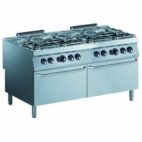 Gasfornuis 8BR met 2 Gasovens Combisteel Pro 900
