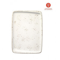 Rechthoekig bord 23 x 16 cm Bonna Grain Off-white
