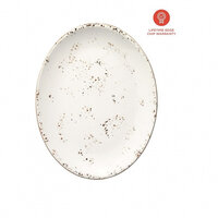 Bord ovaal 25 cm Bonna Grain Off-white