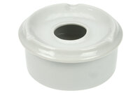 Asbak 10 cm met deksel wit porselein 