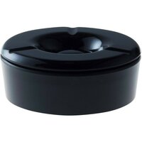 Asbak rond zwart melamine 11,5 cm