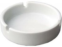 Asbak 9 cm wit porselein 