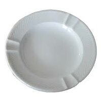 Asbak 15 cm wit porselein reliëf