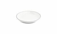 Diep Bord van Basic White Black Rim 27cm