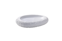 Bord 23 cm x 19 cm wit porselein Calcaire