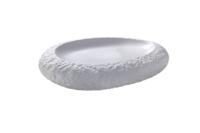 Bord 30 cm x 25 cm wit porselein Calcaire