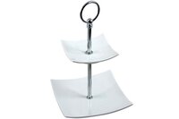 Etagere vierkant 2 laags wit