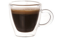 Espresso mok dubbelwandig glas 6 cl 6x6cm