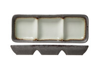 Schaal met 3 vakjes Stone 7x19 cm