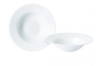 Pasta of soepbord diep 25 cm brede rand Porcelite