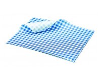 Vetvrij papier blauw geblokt 1000 stuks 25 cm