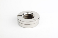 Asbak 9,5 cm met deksel RVS