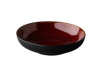 Bord diep 22 cm Q Authentic Speckle Rood