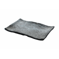 Schaal 40 x 27,5 cm rechthoekig Endure Melamine zwart/marmer