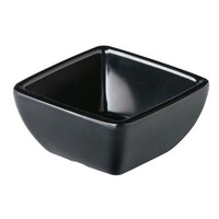 Vierkant bakje 6,3 cm zwart melamine