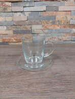 Theeglas 40 cl met schotel 14 cm