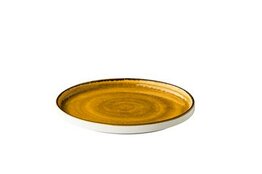 Bord opstaande rand 25,4 cm geel Jersey