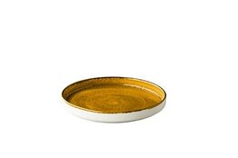 Bord opstaande rand 20,5 cm geel Jersey