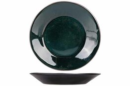 Laguna Azzuro Verde schotel 15 cm zwart groen