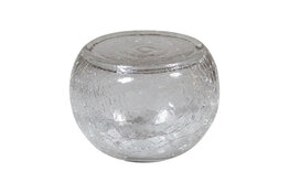 Bol ShApes Transparant L 13,5 x 13 cm Crackled Glass