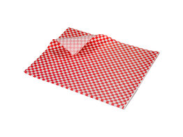 Vetvrij papier rood geblokt 500 stuks 25 cm