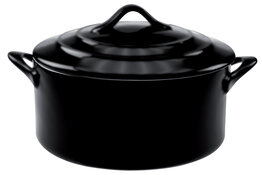 Ovenschotel Black rond met deksel 10 cm