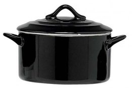 Ovenschotel Black - rond met deksel 125mm