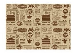 Vetvrij papier opdruk Steak Burger 1000 stuks 35 cm