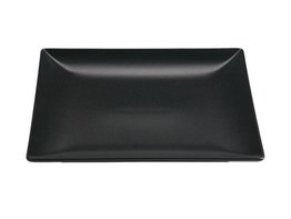 Vierkant bord 21 cm mat zwart