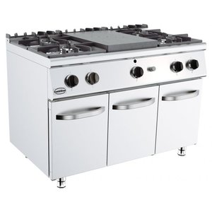 Kookplaatfornuis 4BR Gas Combisteel Base 700